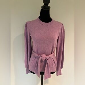 Lauren Ralph Lauren Belted Cotton-Blend Sweater Scottish Primrose Small NWT